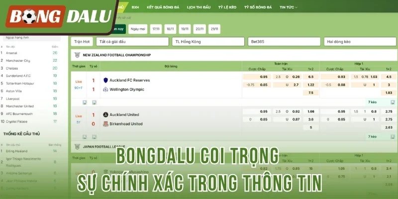 Bongdalu coi trọng sự chính xác trong thông tin